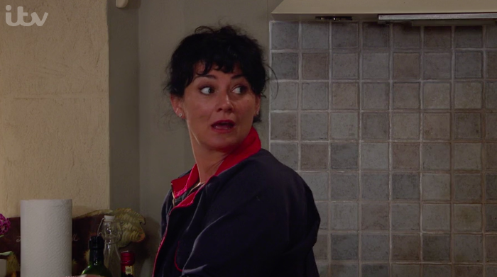 Moira saw a semi-clad Nate