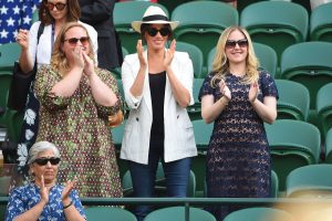 Meghan cheers at Wimbledon