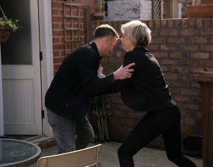An intruder breaks into Kevin's house where Paula is staying Coronation Street