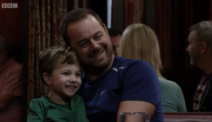 Ollie and Mick smiled for a picture EastEnders