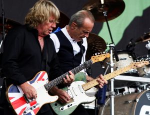 Rick Parfitt and Francis Rossi of British rock group Status Quo