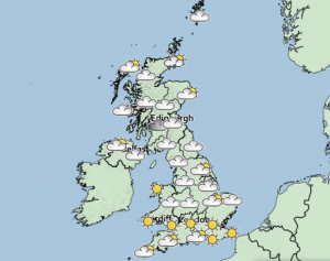 UK weather map