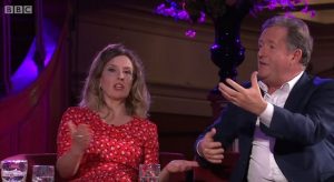 Miranda Green and Piers Morgan