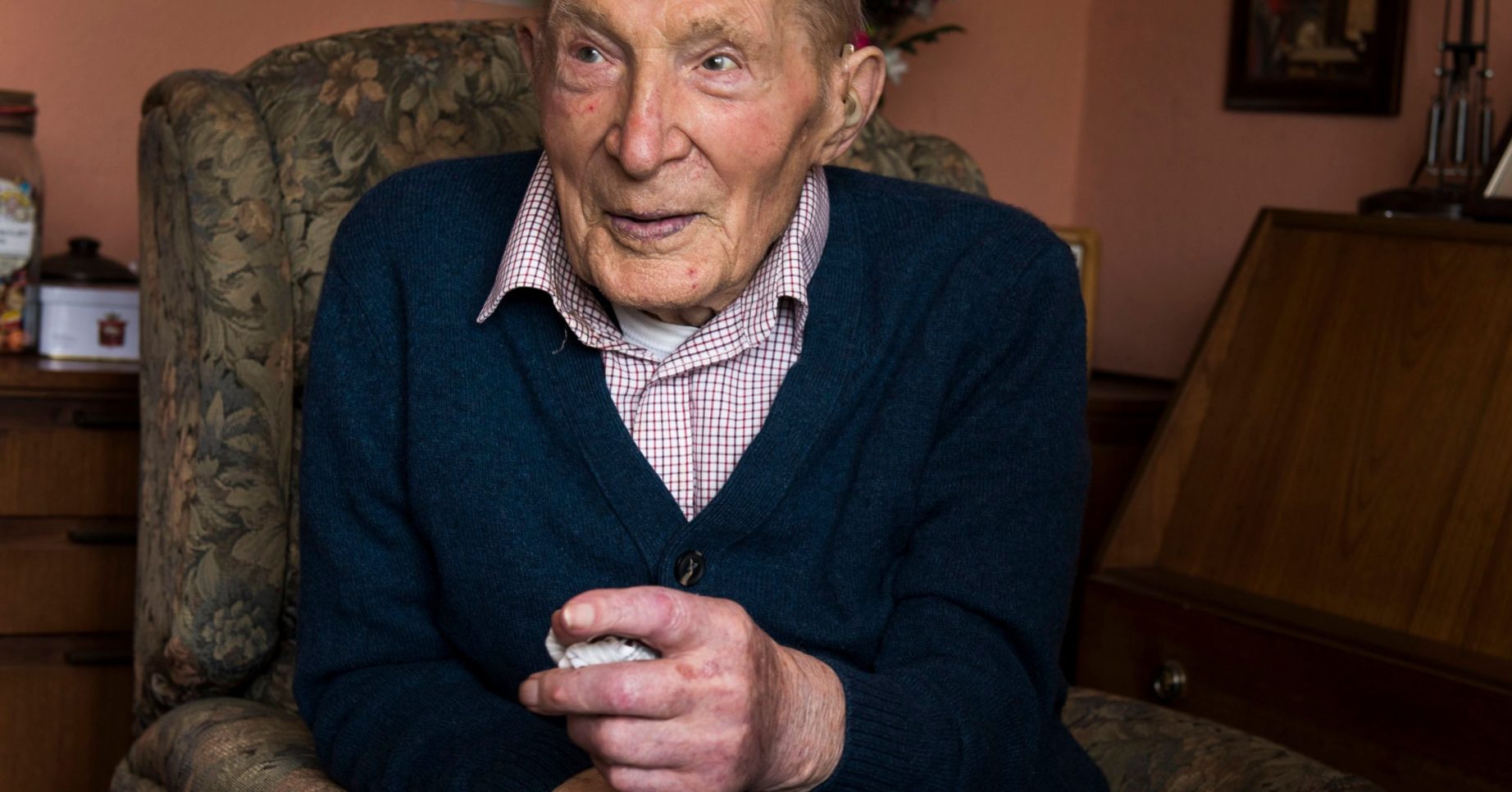 Alf Smith pictured on his 109th birthday