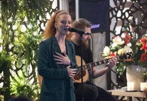 Jess has ticked something off her bucket list by singing on the soap (Credit: Channel 5)