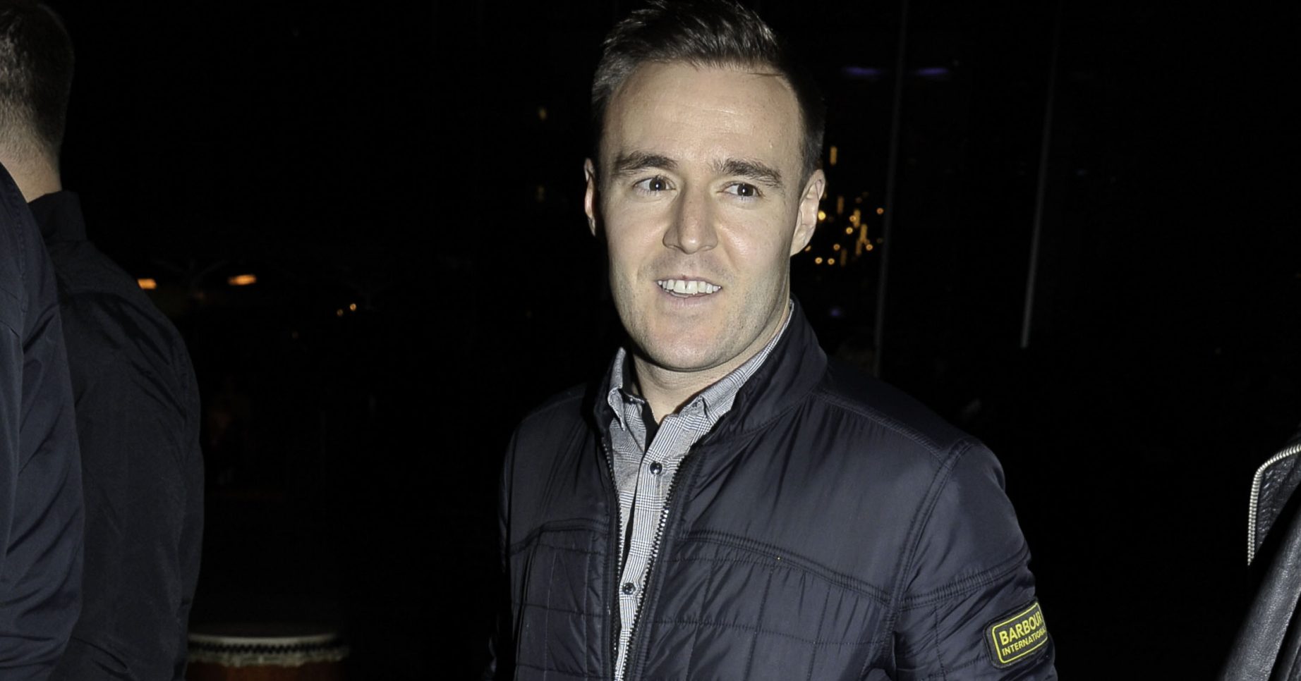 Celebrities Featured: Celebs arrive for the opening of The Ivy in Manchester, UK. Rhian Sugden outfit - Jumpsuit - ASOS - ?48 Shoes - Aldo Bag - Aldo Pictured: Alan Halsall Ref: SPL5044213 231118 NON-EXCLUSIVE Picture by: Aaron Parfitt / SplashNews.com Splash News and Pictures Los Angeles: 310-821-2666 New York: 212-619-2666 London: 0207 644 7656 Milan: +39 02 56567623 photodesk@splashnews.com World Rights
