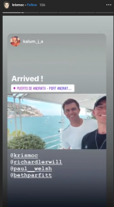 The view's not bad! (Credit: Instagram/ @krismoc)