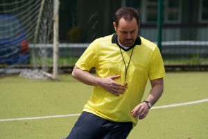 He suddely falls to the floor (Credit: BBC)