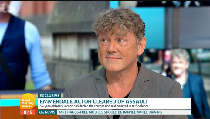 Emmerdale Mark Jordon on GMB Credit: ITV