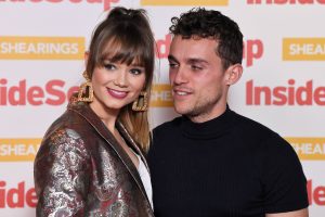 Mandatory Credit: Photo by James Gourley/Shutterstock (9939971ee) Daisy Wood-Davis and Luke Jerdy Inside Soap Awards, London, UK - 22 Oct 2018