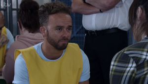 David is in jail for his part in robbing granny Audrey (Credit: ITV)