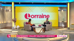 Tony appeared on Lorraine to talk about his EastEnders character Callum 'Halfway' 