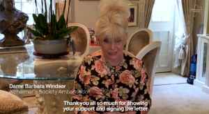 Barbara Windsor Credit: Alzheimer's Society/YouTube