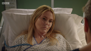 Patsy Kensit returned to Holby City as Faye Morton in last night's episode 