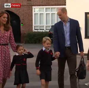 Princess Charlotte on her first day at school