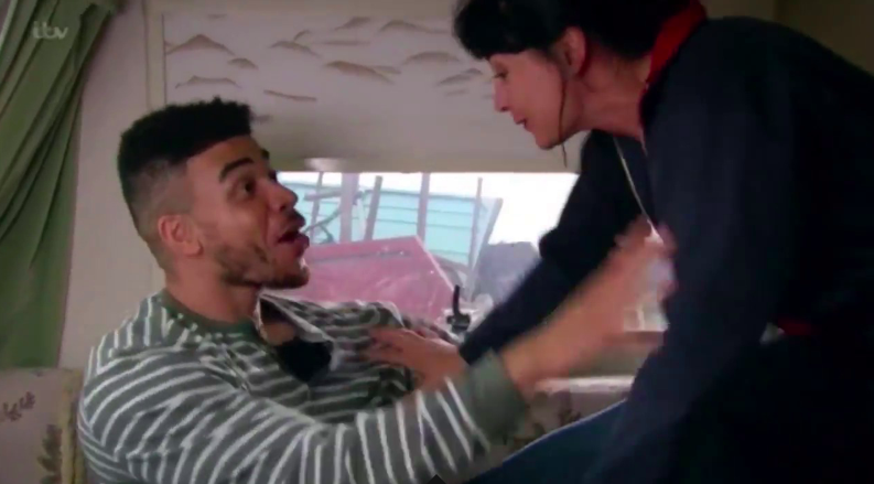 Moira and Nate intimate sex