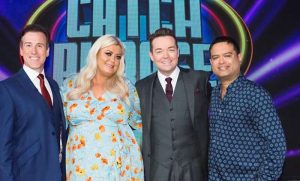 Gemma Collins, Anton DuBeke and Paul Sinha on Celebrity Catchphrase