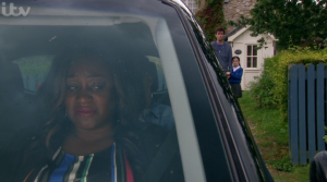 Jessie left the village in tears after the collapse of her marriage to Marlon (Credit: ITV)