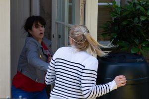 Kerry hit her head running after Tracy Emmerdale