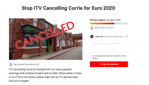Corrie petition football