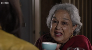 Honey, Adam and Habiba prepared a family meal for Mariam EastEnders