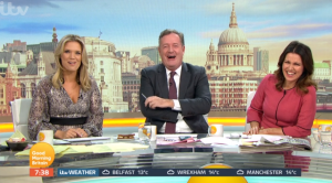 Charlotte Hawkins, Piers Morgan, Susanna Reid on GMB
