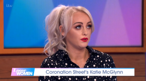 Katie McGlynn on Loose Women Coronation Street Sinead Credit: ITV