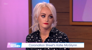 Katie McGlynn on Loose Women Coronation Street Sinead Credit: ITV
