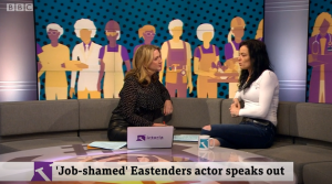 Katie Jarvis appeared on the Victoria Derbyshire show EastEnders 