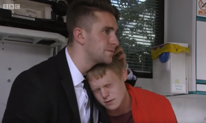 Callum saved Bobby from being hit by a train EastEnders