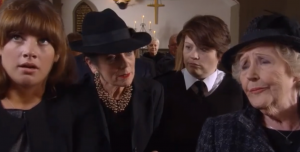 Steph returned for Alan's funeral in 2013 Emmerdale 