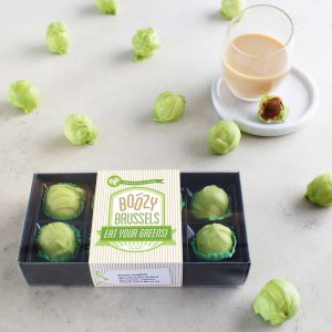 Boozy Chocolate Brussels Sprouts With Baileys