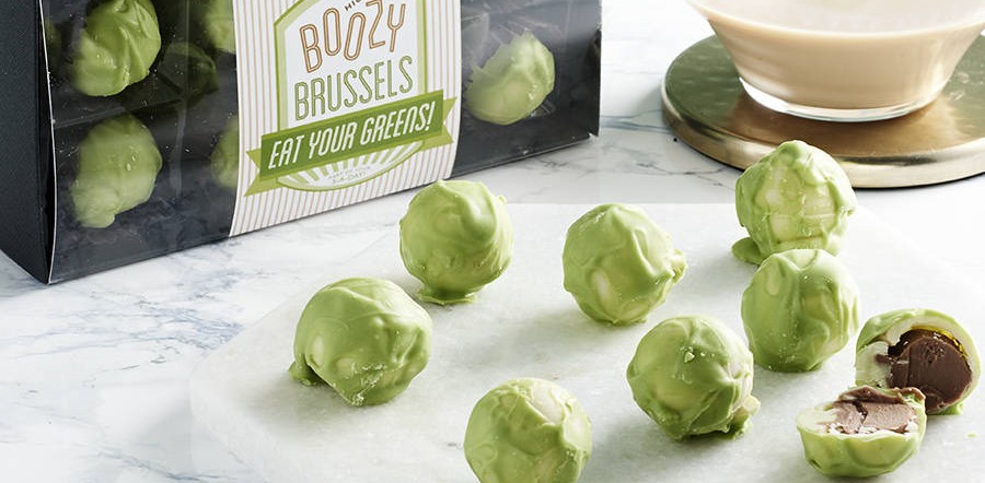 Boozy Chocolate Brussels Sprouts With Baileys