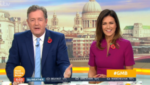 Piers Morgan and Susanna Reid on GMB