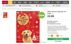 Wilko dog advent calendar