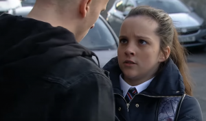 Tyler wasn't nice to Amy when he discovered she was pregnant Coronation Street