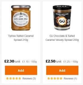 Sainsbury's Salted Caramel Spreads