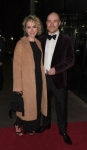 Sally and Joe arriving at the Lowry Hotel Manchester for the Annual Mirror Ball this year (Credit: Steve Searle/WENN.com)
