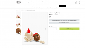 You can also buy Christmas-themed dog toys (Credit: Marks and Spencer/marksandspencer.com)