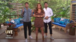 Joel Dommett, Emily Atack and Adam Thomas