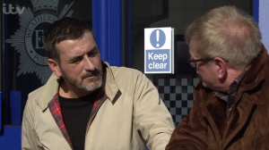 Peter pleaded with the shop owner not to press charges against Daniel Coronation Street