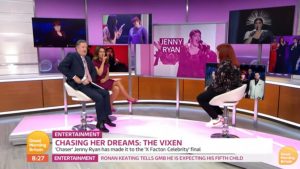 Piers Morgan and Susanna Reid with Jenny Ryan