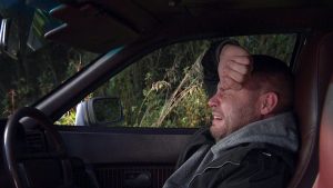 Aaron's in a pit of despair (Credit: ITV)
