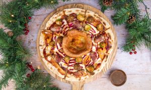 Christmas dinner pizza