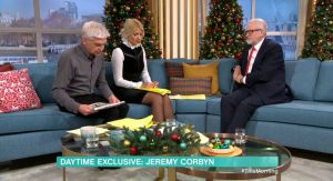 Phillip Schofield, Holly Willoughby and Jeremy Corbyn