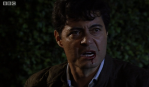 Honey threw Adam out and hit him with a bin EastEnders 