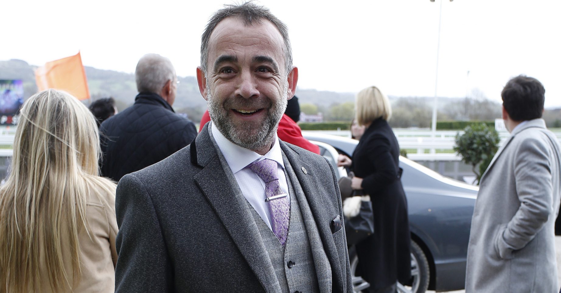 Celebrities are seen arriving for the final day of racing, known as, 'Gold Cup Day' at the 2017 Cheltenham Festival at Cheltenham Racecourse in England, UK. WORLDWIDE RIGHTS Pictured: Michael Le Vell Ref: SPL4174564 170317 NON-EXCLUSIVE Picture by: FameFlynet.uk.com / SplashNews.com Splash News and Pictures Los Angeles: 310-821-2666 New York: 212-619-2666 London: +44 (0)20 7644 7656 Berlin: +49 175 3764 166 photodesk@splashnews.com World Rights