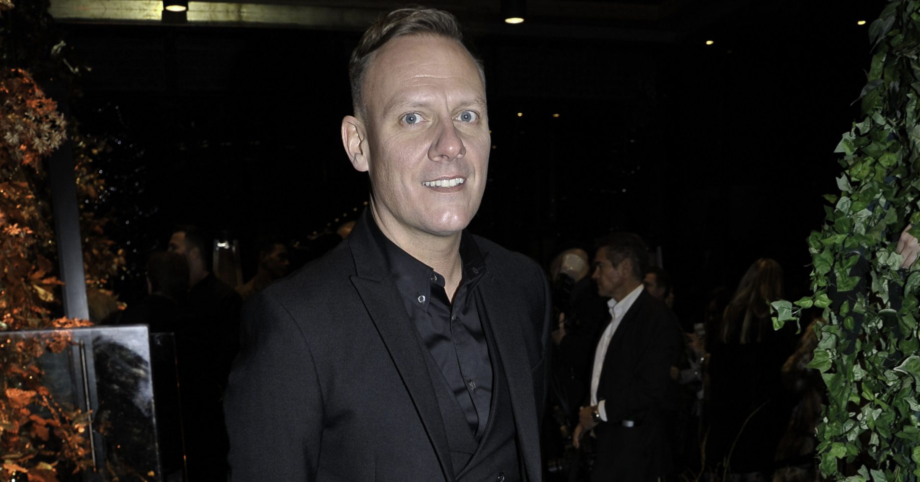 Celebrities Featured: Celebs arrive for the opening of The Ivy in Manchester, UK. Rhian Sugden outfit - Jumpsuit - ASOS - £48 Shoes - Aldo Bag - Aldo Pictured: Antony Cotton Ref: SPL5044213 231118 NON-EXCLUSIVE Picture by: Aaron Parfitt / SplashNews.com Splash News and Pictures Los Angeles: 310-821-2666 New York: 212-619-2666 London: +44 (0)20 7644 7656 Berlin: +49 175 3764 166 photodesk@splashnews.com World Rights