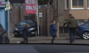 Phil nearly ran over Jack, Amy and Ricky EastEnders 