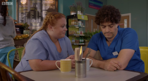 Robyn wanted Lofty to think about his future with Dom (Credit: BBC)